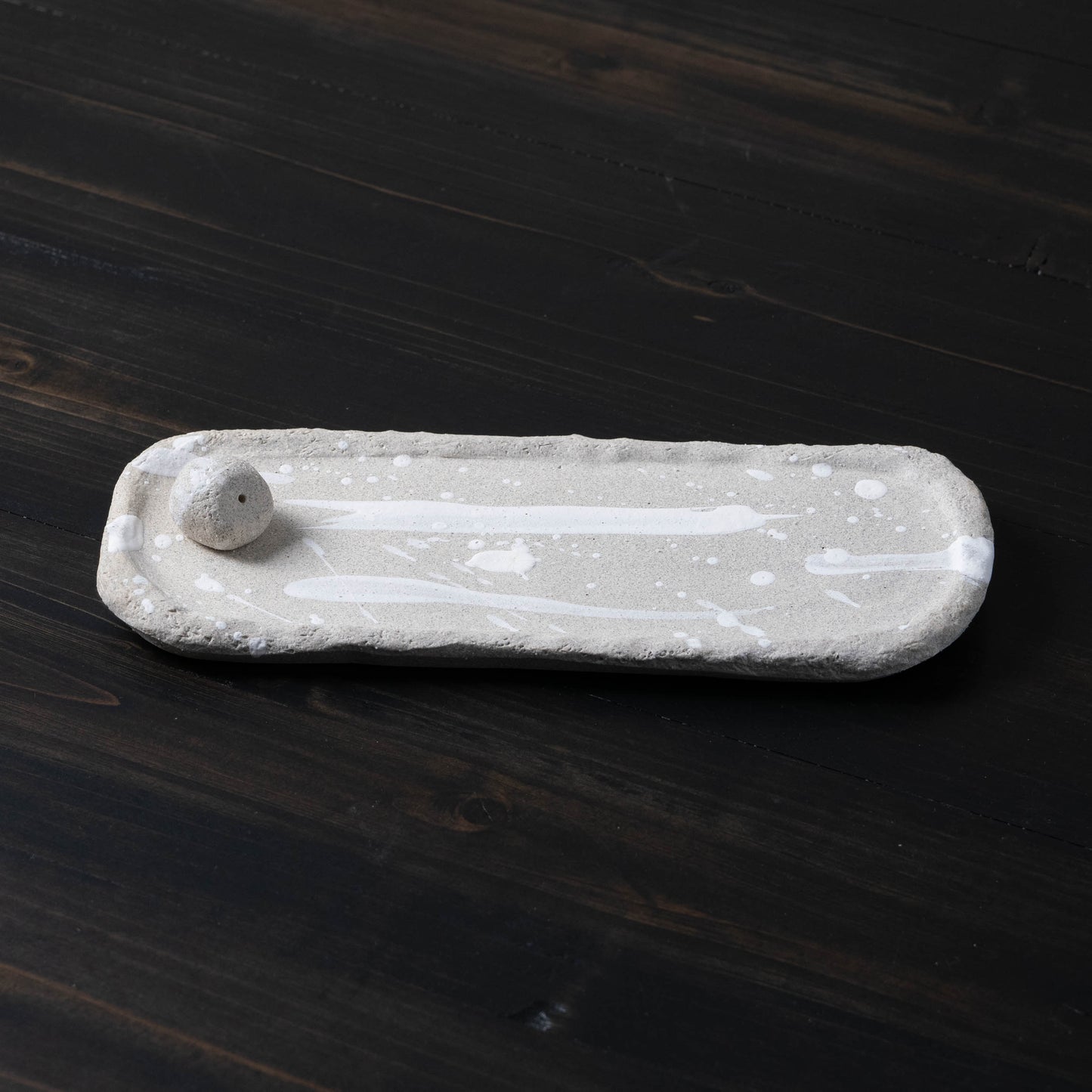 Gray Stoneware Incense Burner