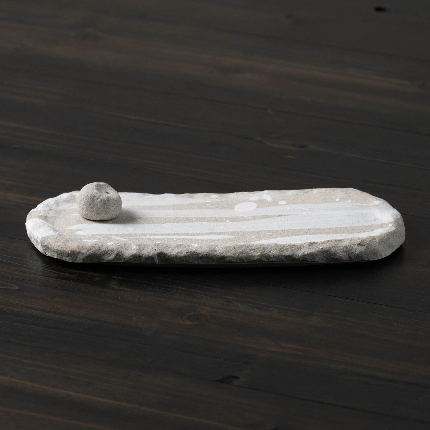 Gray Stoneware Incense Burner
