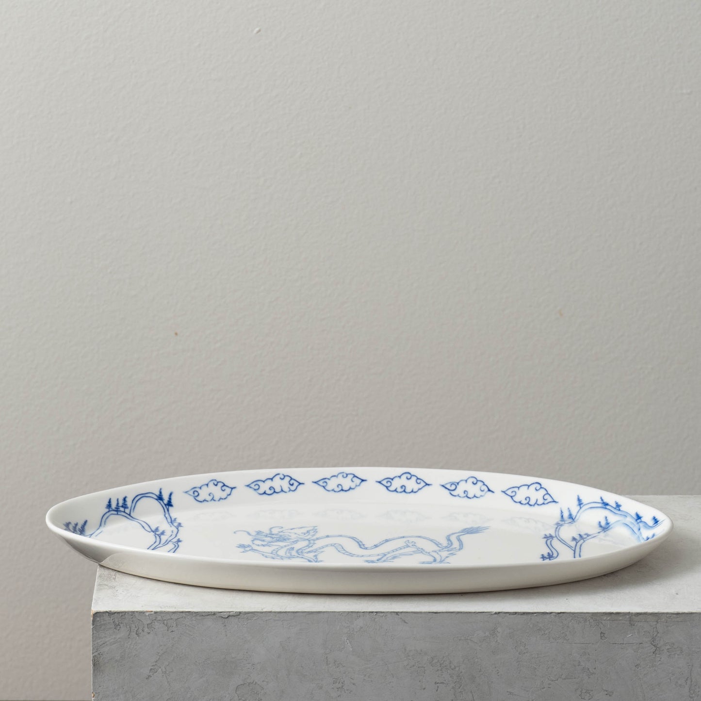 Dragon Mountain Motif - Narrow Oval