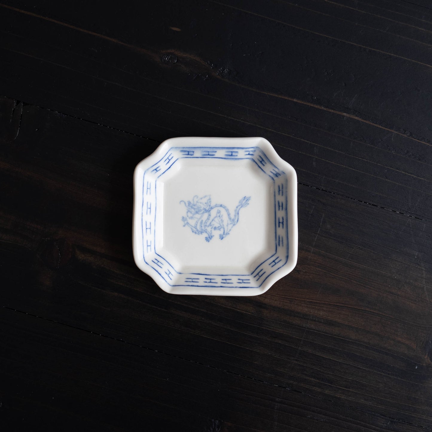 Dragon Beveled Square Dish