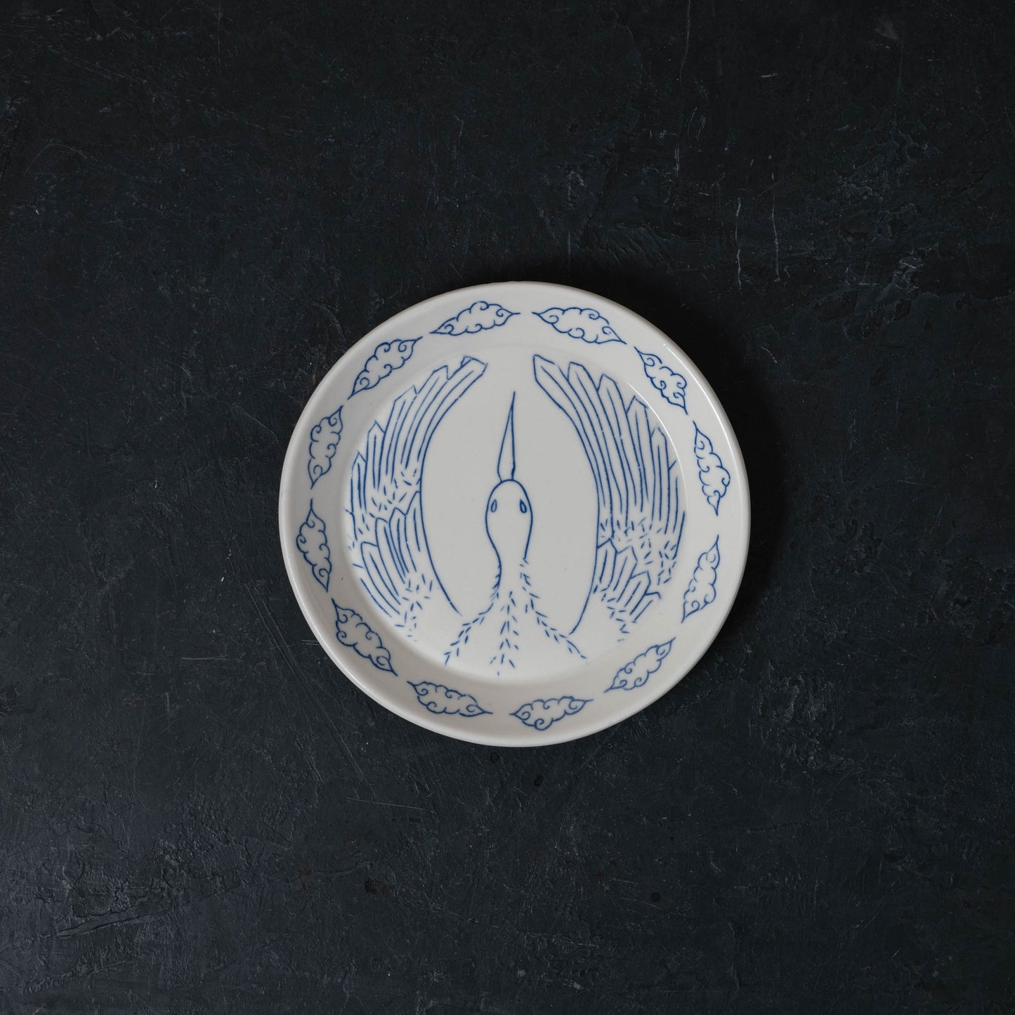 Crane Round Dish