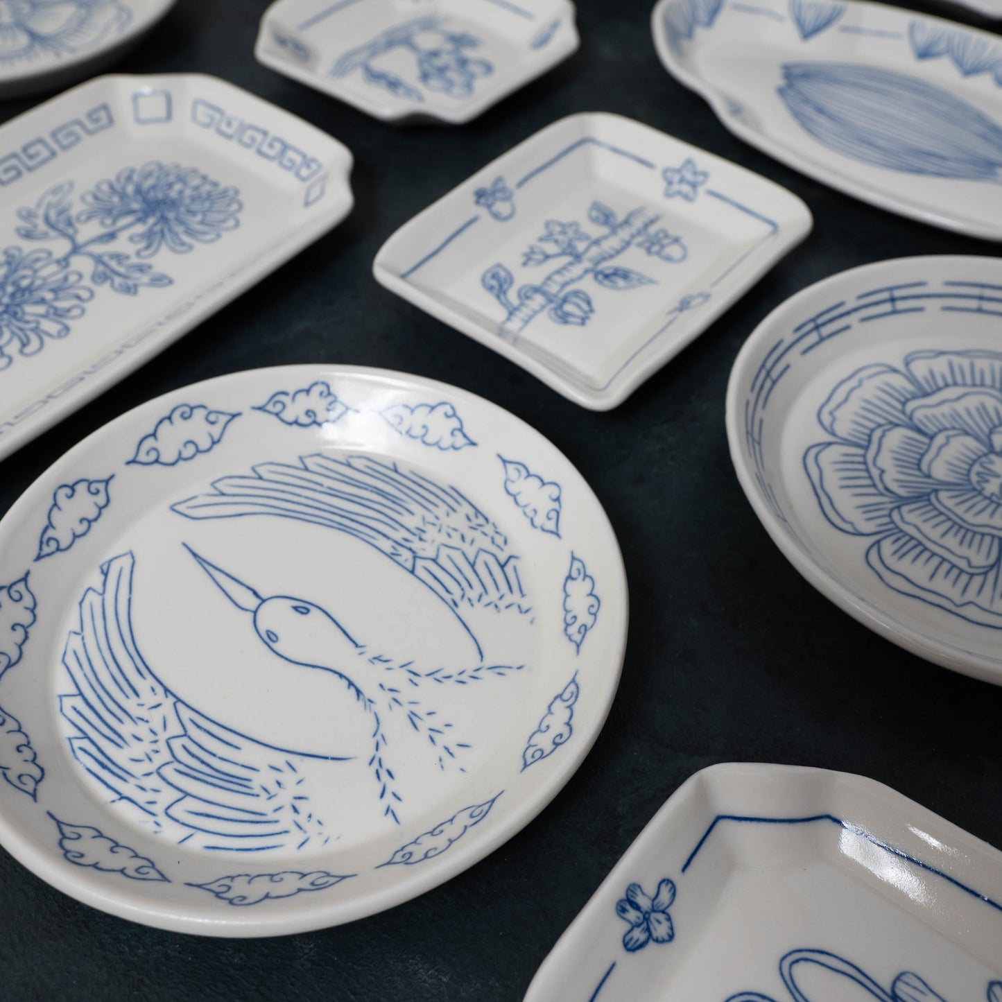 Crane Round Dish