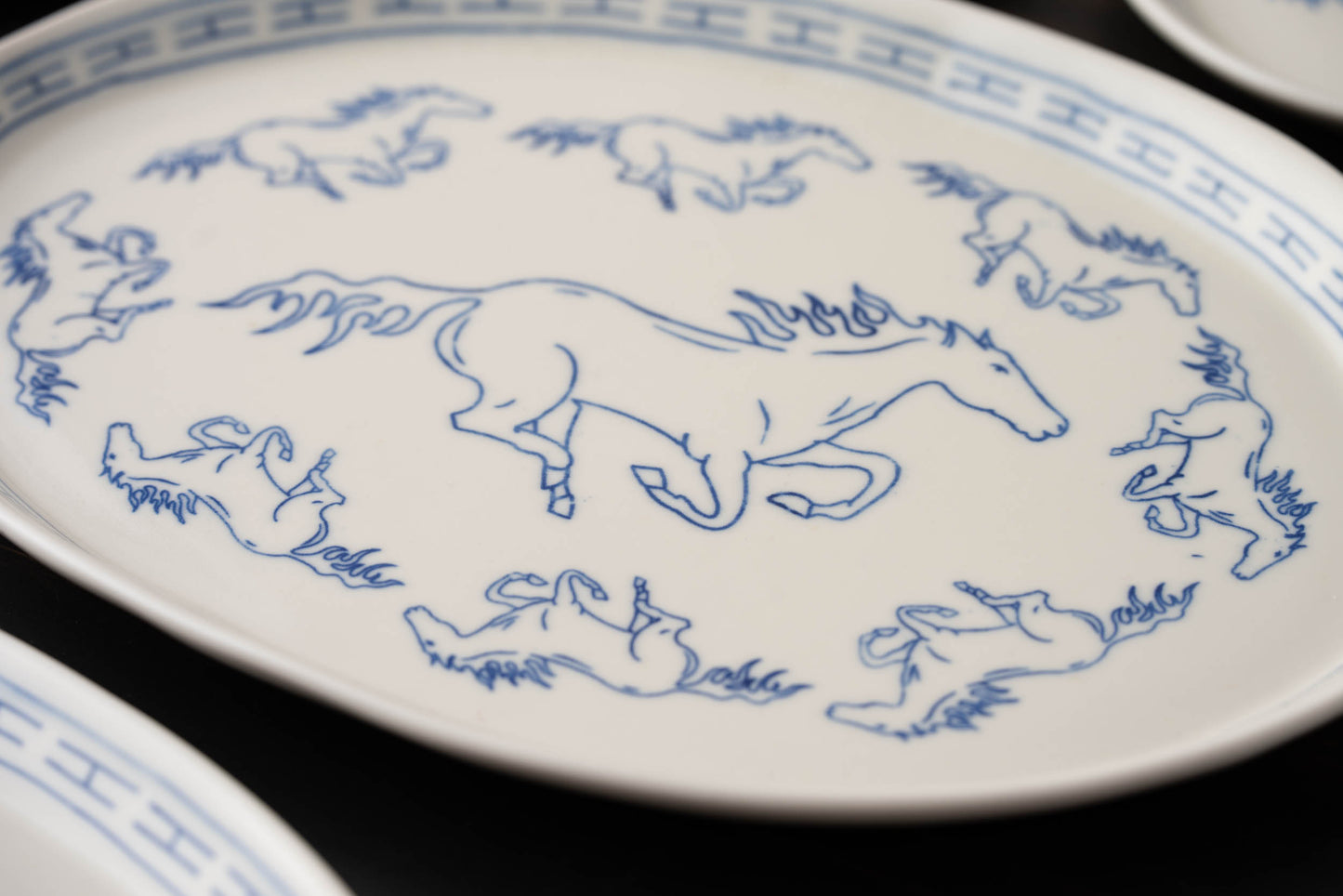 Nine Horses Large Oval