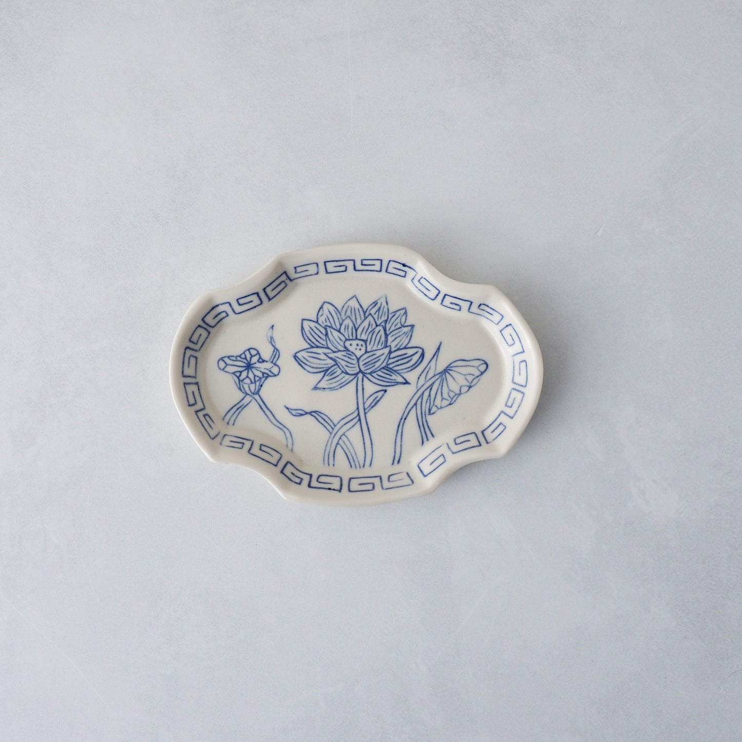 Lotus Motif Plaque Dish
