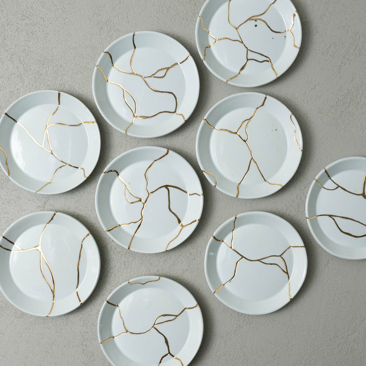 5.75" Clear Faux Kintsugi Plate