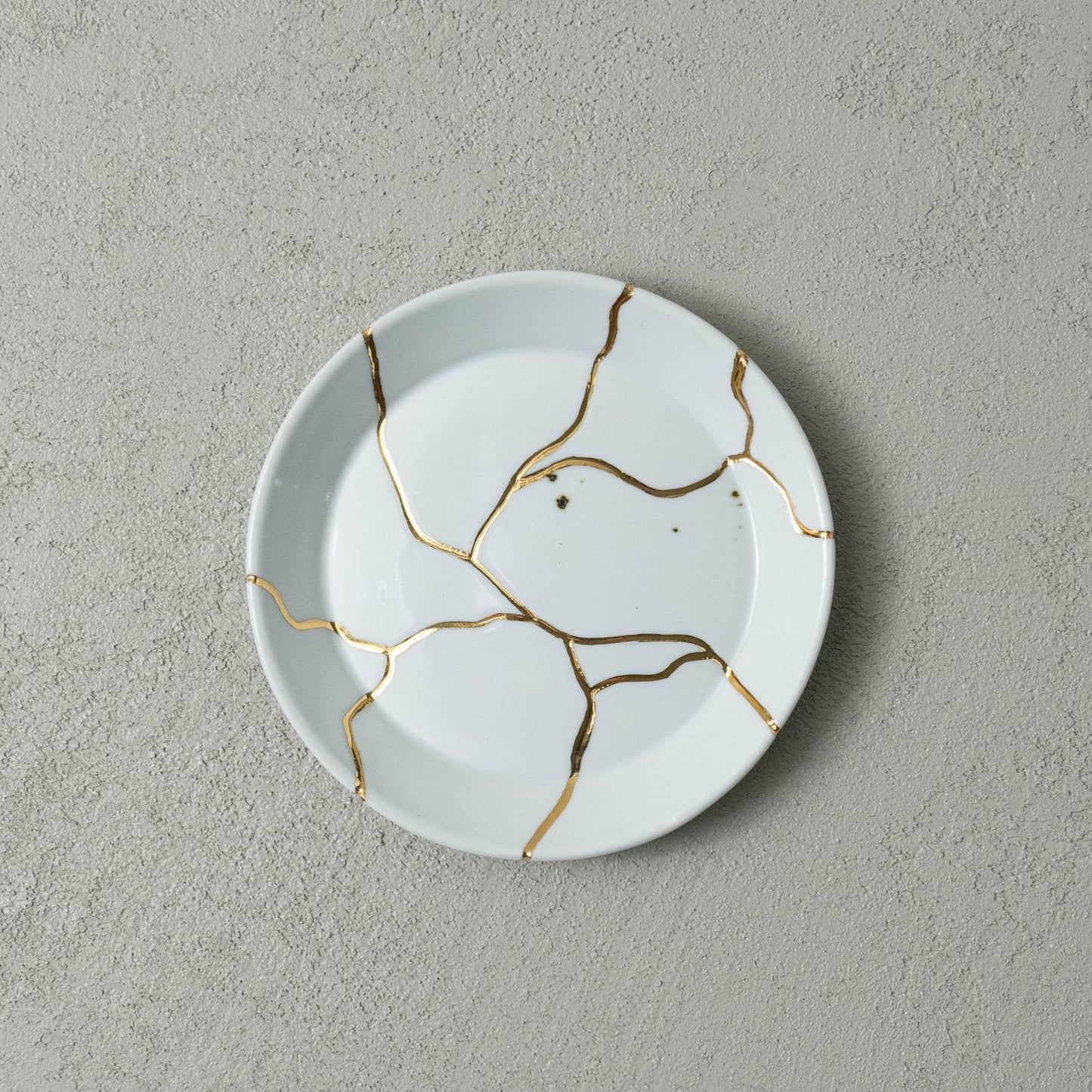 5.75" Clear Faux Kintsugi Plate