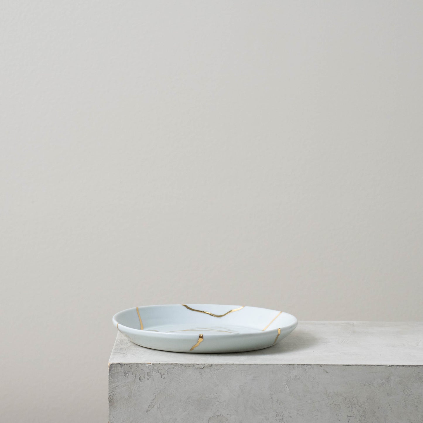 5.75" Clear Faux Kintsugi Plate