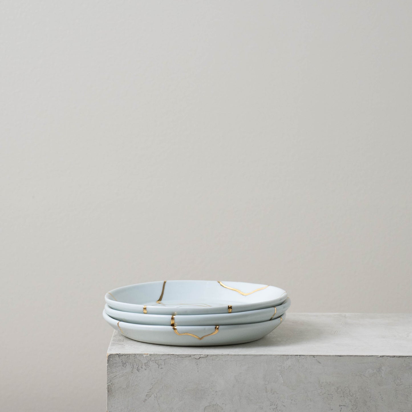 5.75" Clear Faux Kintsugi Plate