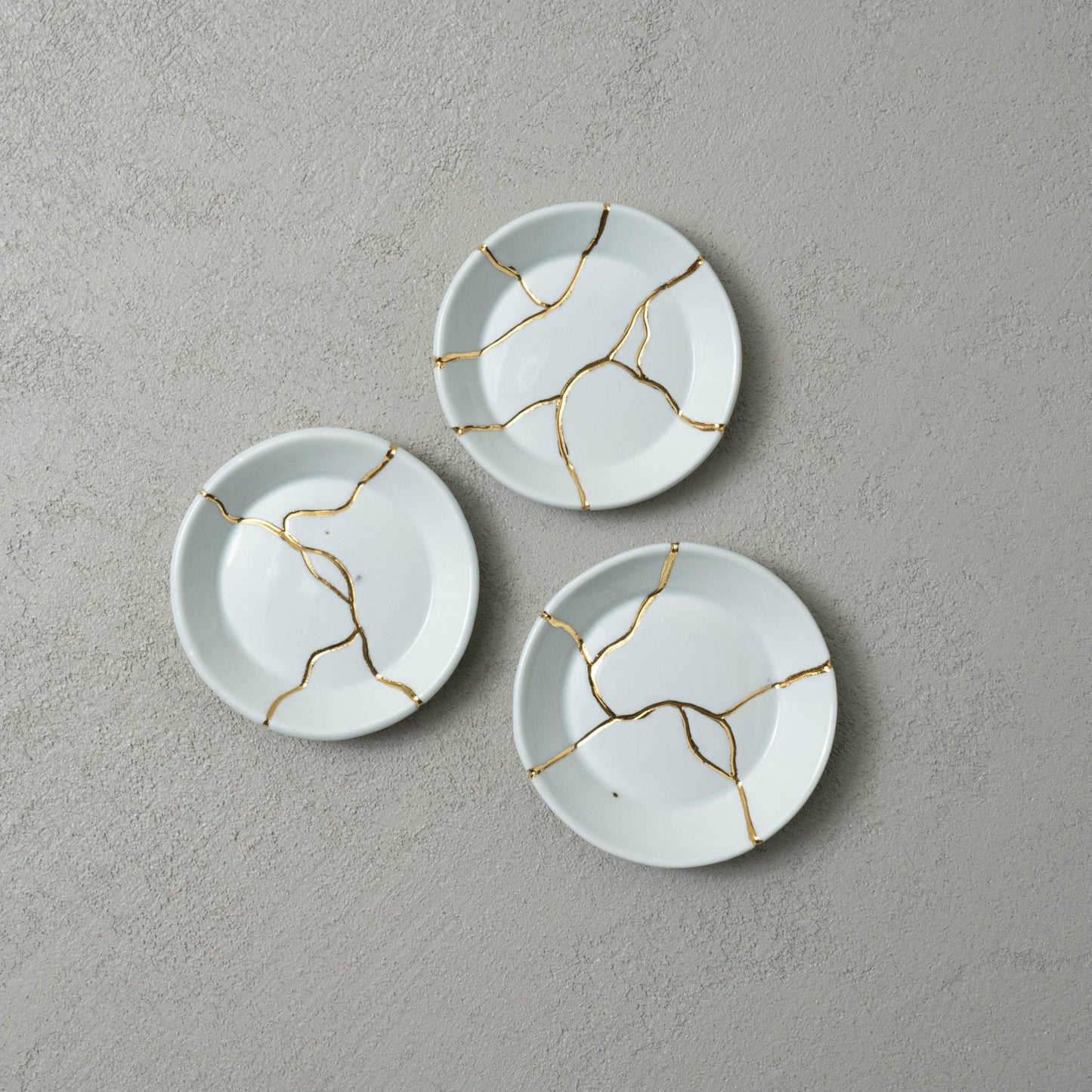 4.25" Clear Faux Kintsugi Plate