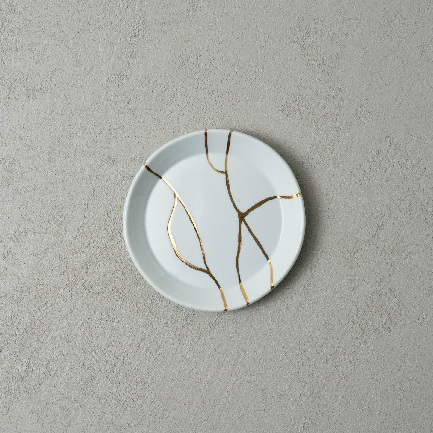 4.25" Clear Faux Kintsugi Plate