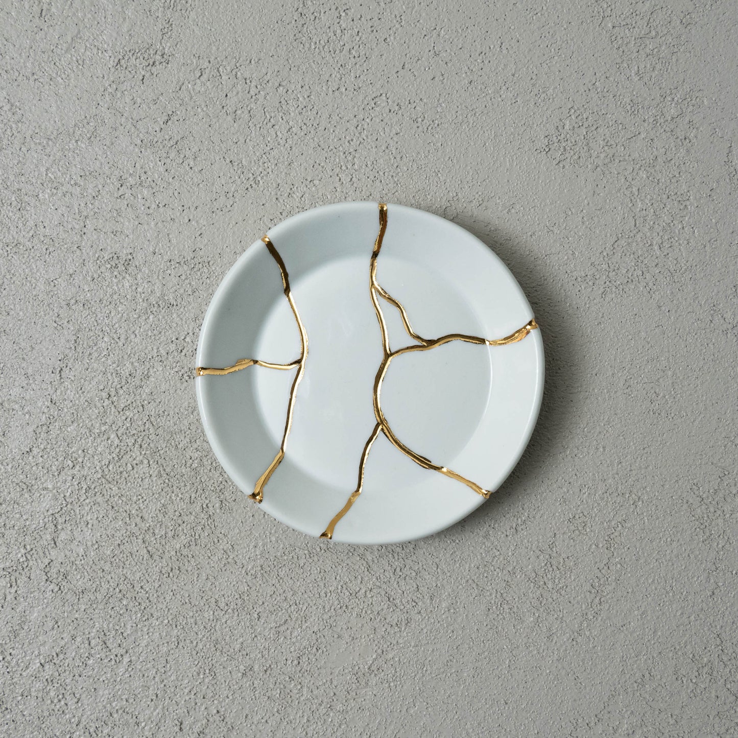 4.25" Clear Faux Kintsugi Plate