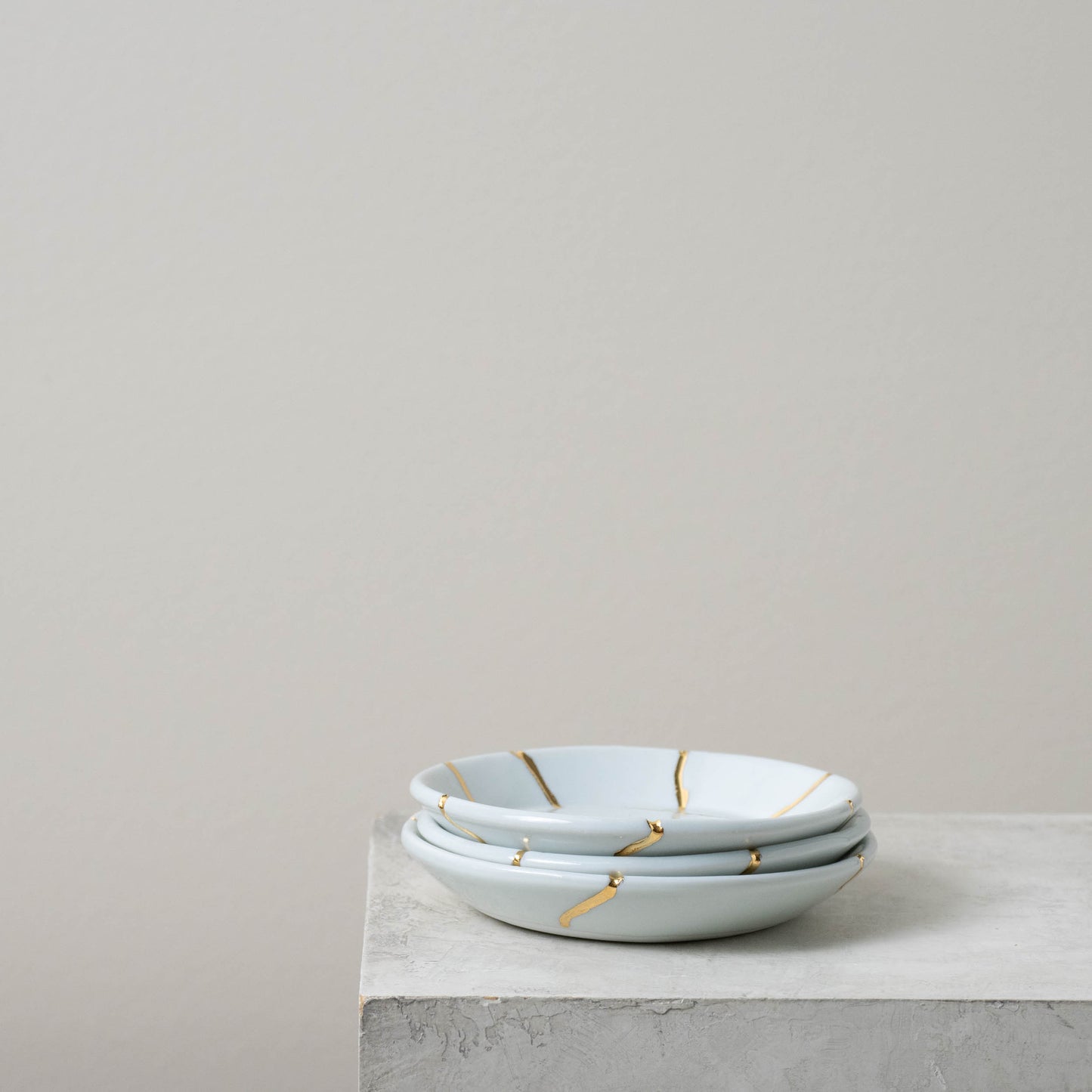 4.25" Clear Faux Kintsugi Plate