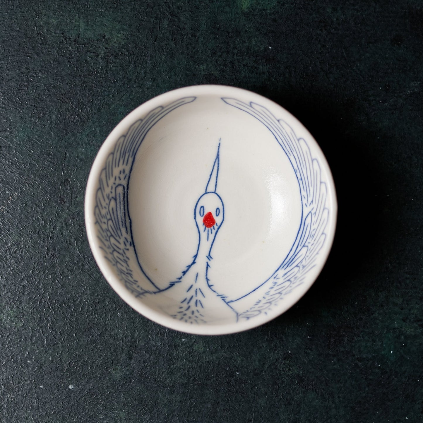 Crane Bowl - Red Crown