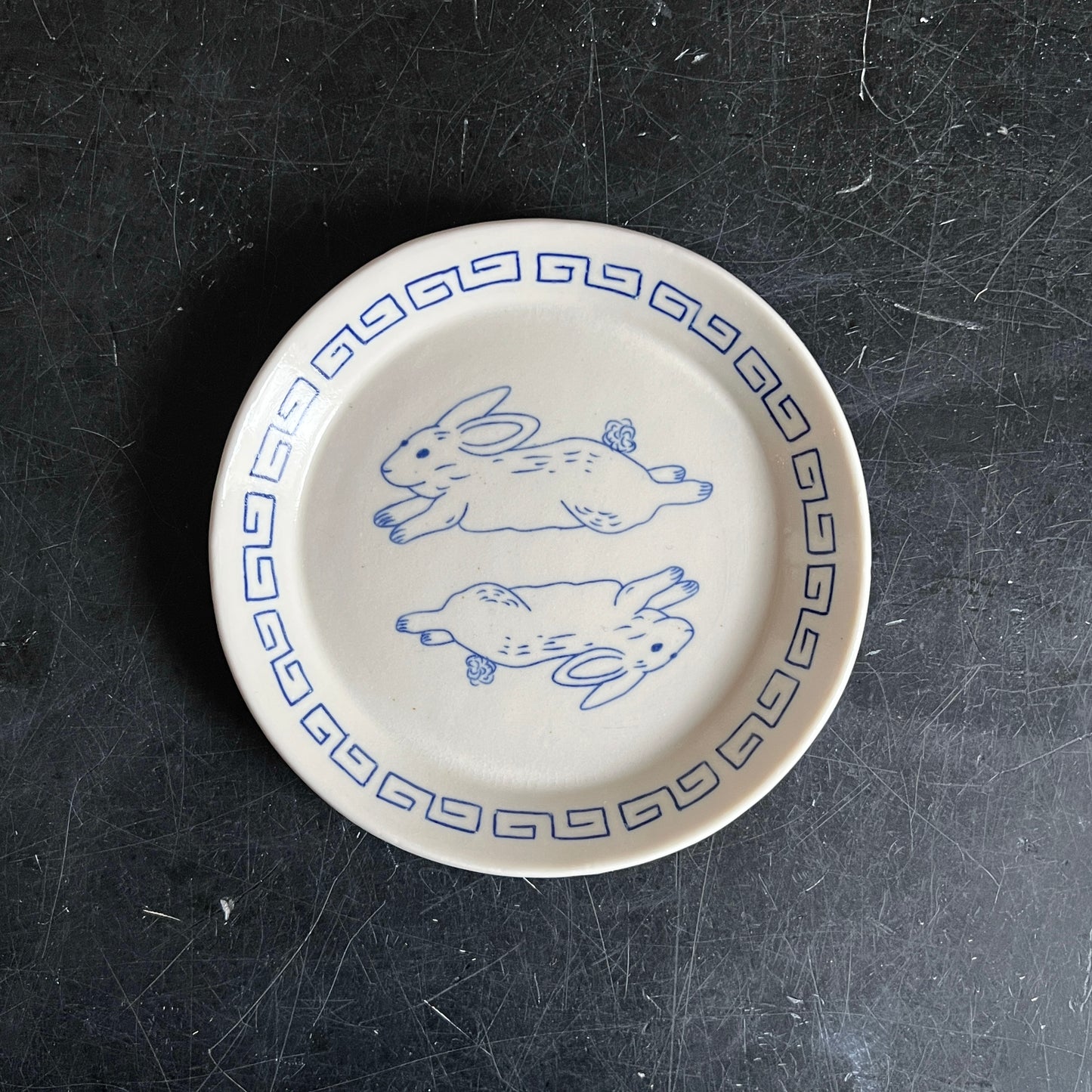 Running Rabbits Small Round Catchall