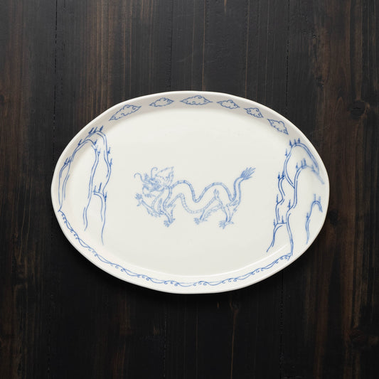 Dragon Mountain Motif - Large Oval