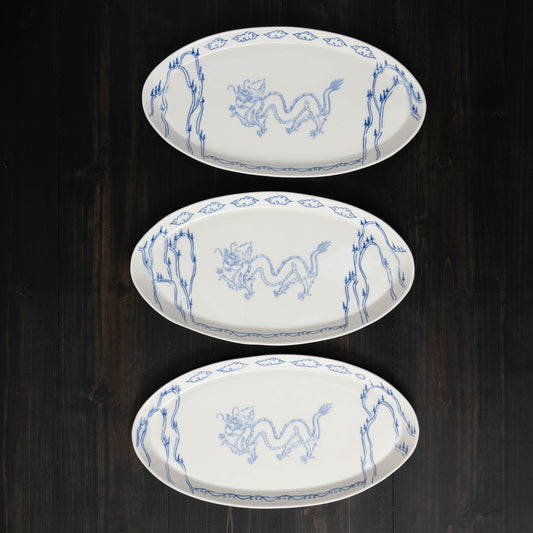 Dragon Mountain Motif - Narrow Oval