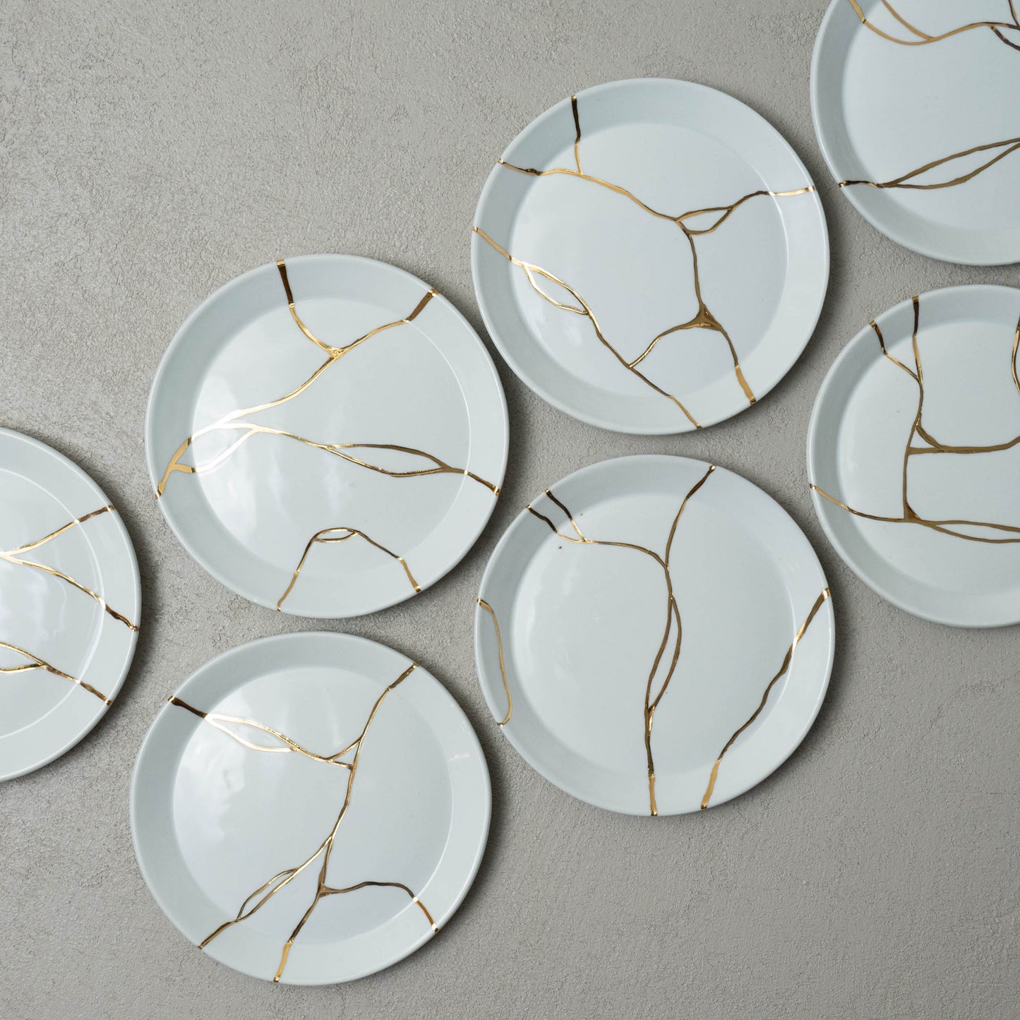 7" Clear Faux Kintsugi Plate