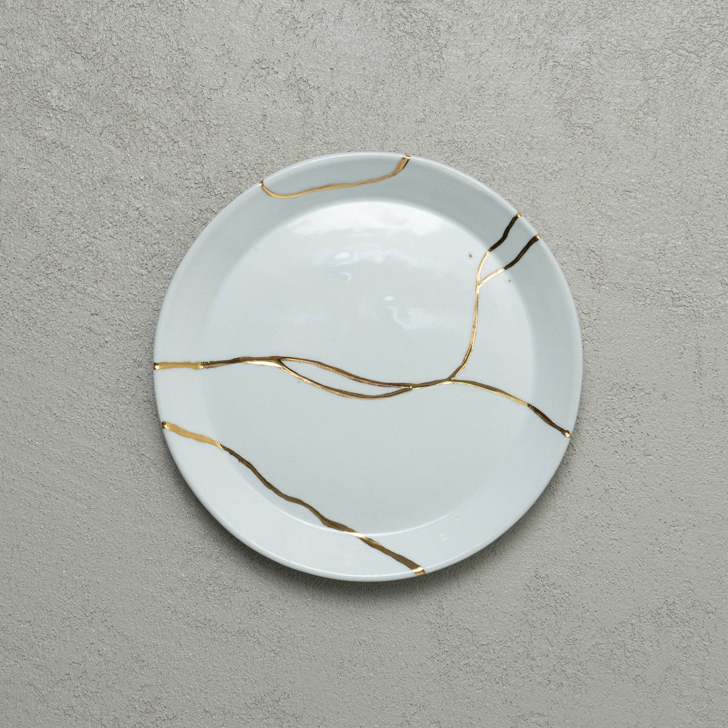 7" Clear Faux Kintsugi Plate