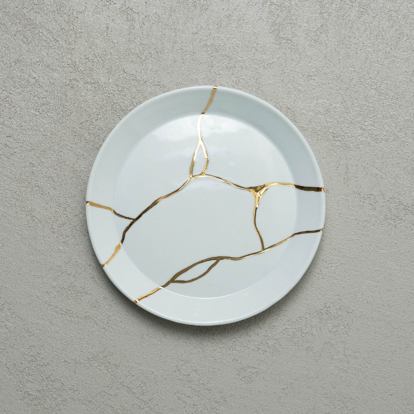 7" Clear Faux Kintsugi Plate