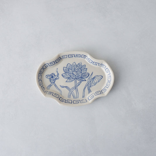 Lotus Motif Plaque Dish