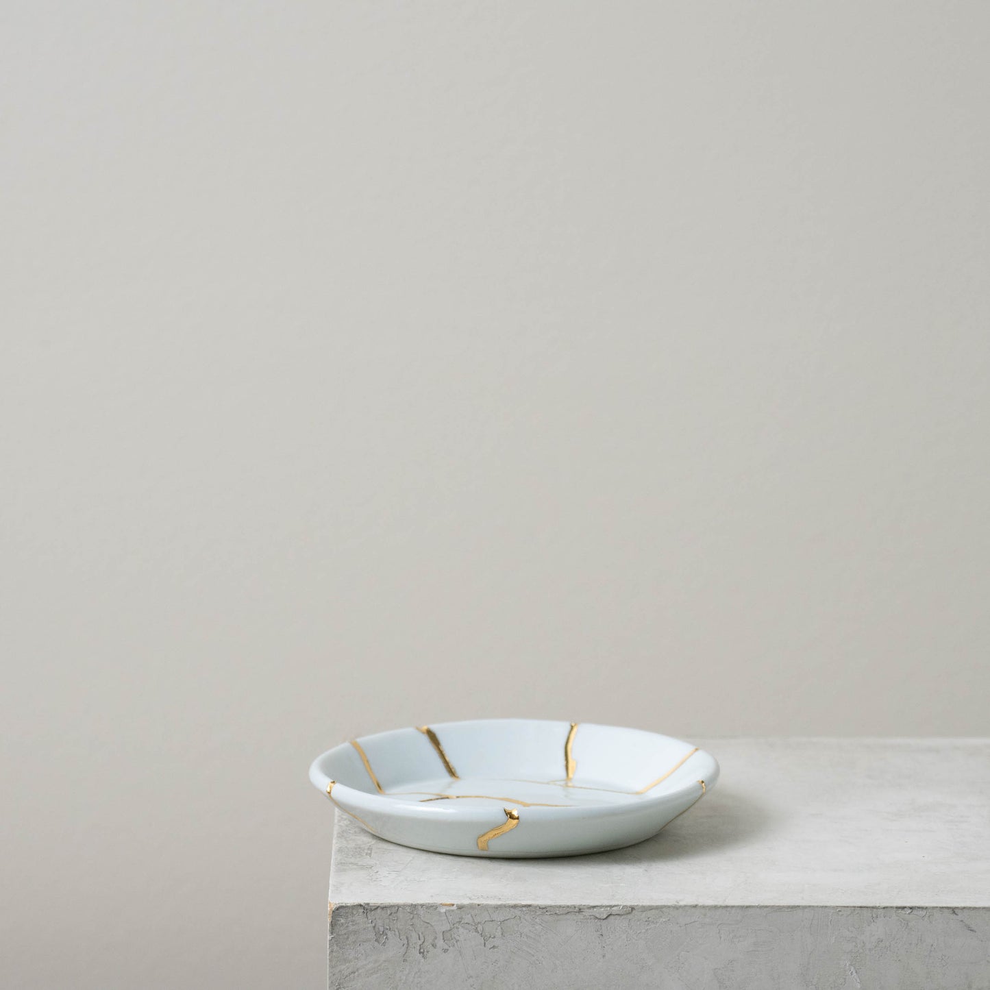 4.25" Clear Faux Kintsugi Plate