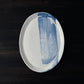 Blue Brushstroke Oval Platter